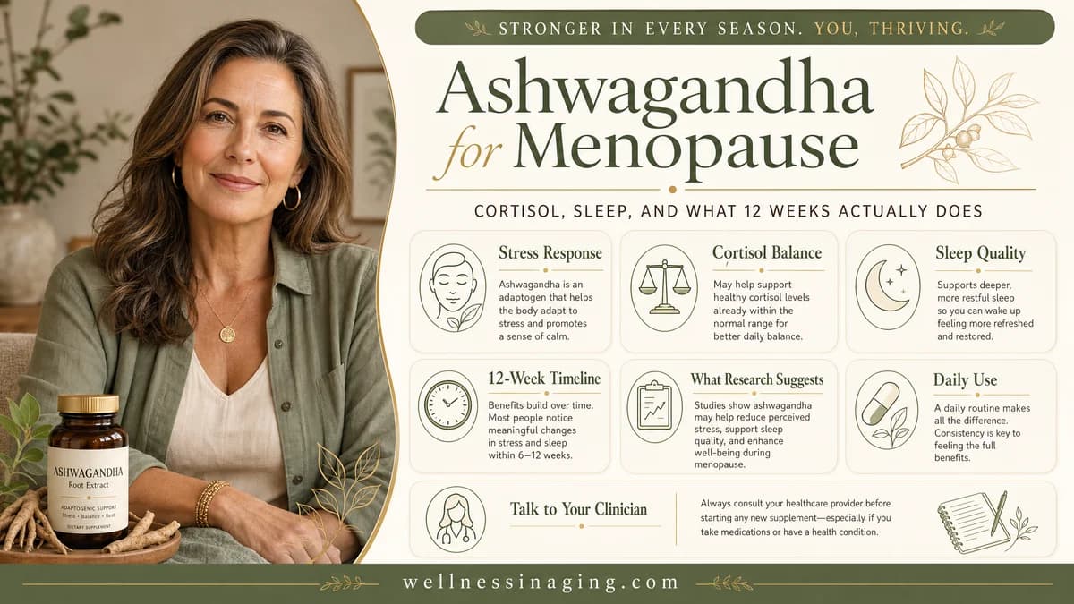 Ashwagandha for Menopause: Cortisol, Sleep, and What 12 Weeks Actually Does
