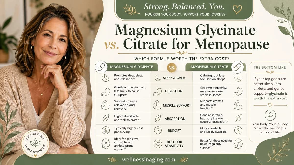 Magnesium Glycinate vs. Citrate for Menopause: Which Form Is Worth the Extra Cost?