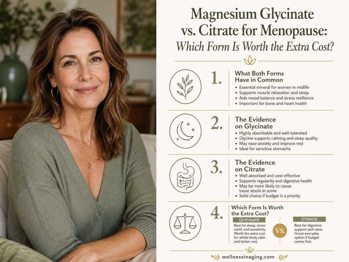 Magnesium Glycinate vs. Citrate for Menopause: Which Form Is Worth the Extra Cost? — infographic