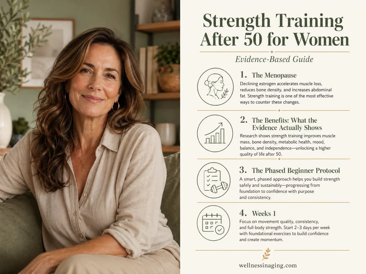 Strength Training After 50 for Women: Evidence-Based Guide — infographic