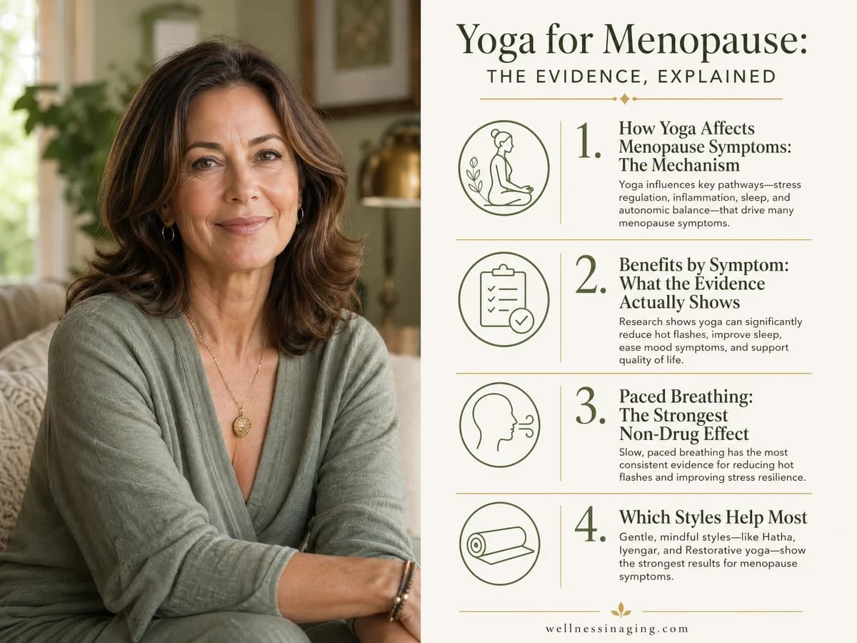 Yoga for Menopause: Which Styles Help Your Symptoms — infographic